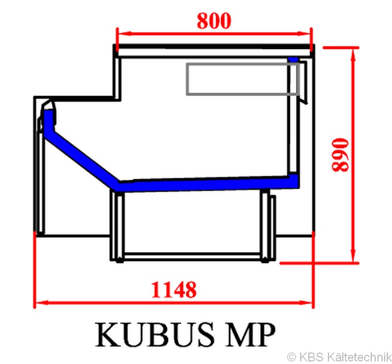 KBS Kassentisch Kubus 600