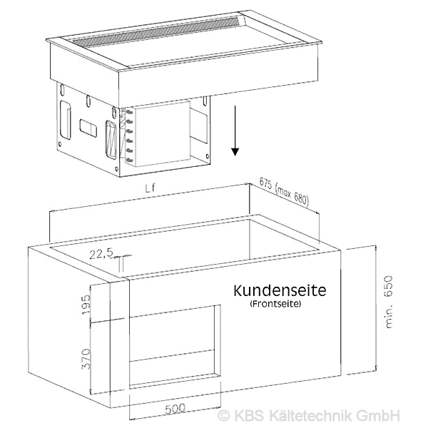 KBS Elegance Einbau-Kühlplatte E-EKP GN 4/1