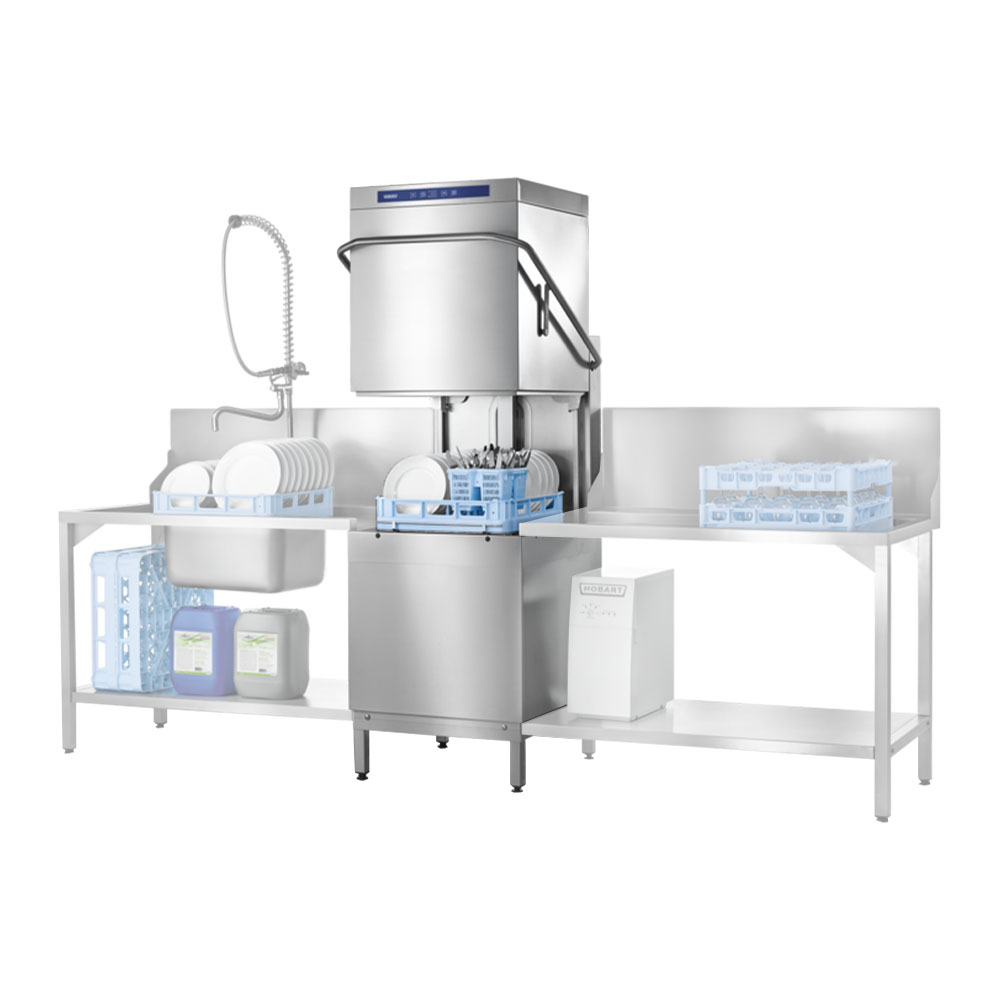 Hobart Haubenspülmaschine PROLITE AMXXBR mit integrierter Wasserenthärtung & Abwasser-Wärmerückgewinnung